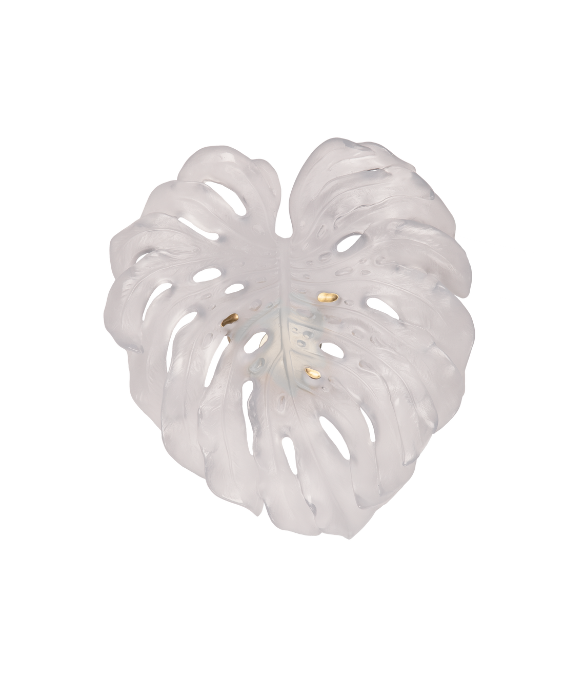 Monstera Feuille murale petit modèle - fixation courte Blanche de Emilio Robba - Daum
