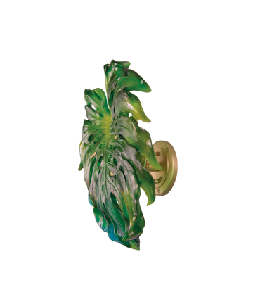 Monstera Feuille murale petit modèle - fixation courte Verte de Emilio Robba - Daum
