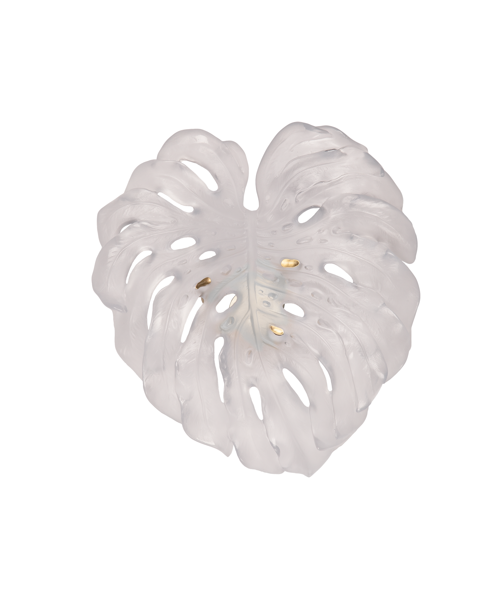 Monstera Feuille murale petit modèle - fixation longue Blanche de Emilio Robba - Daum