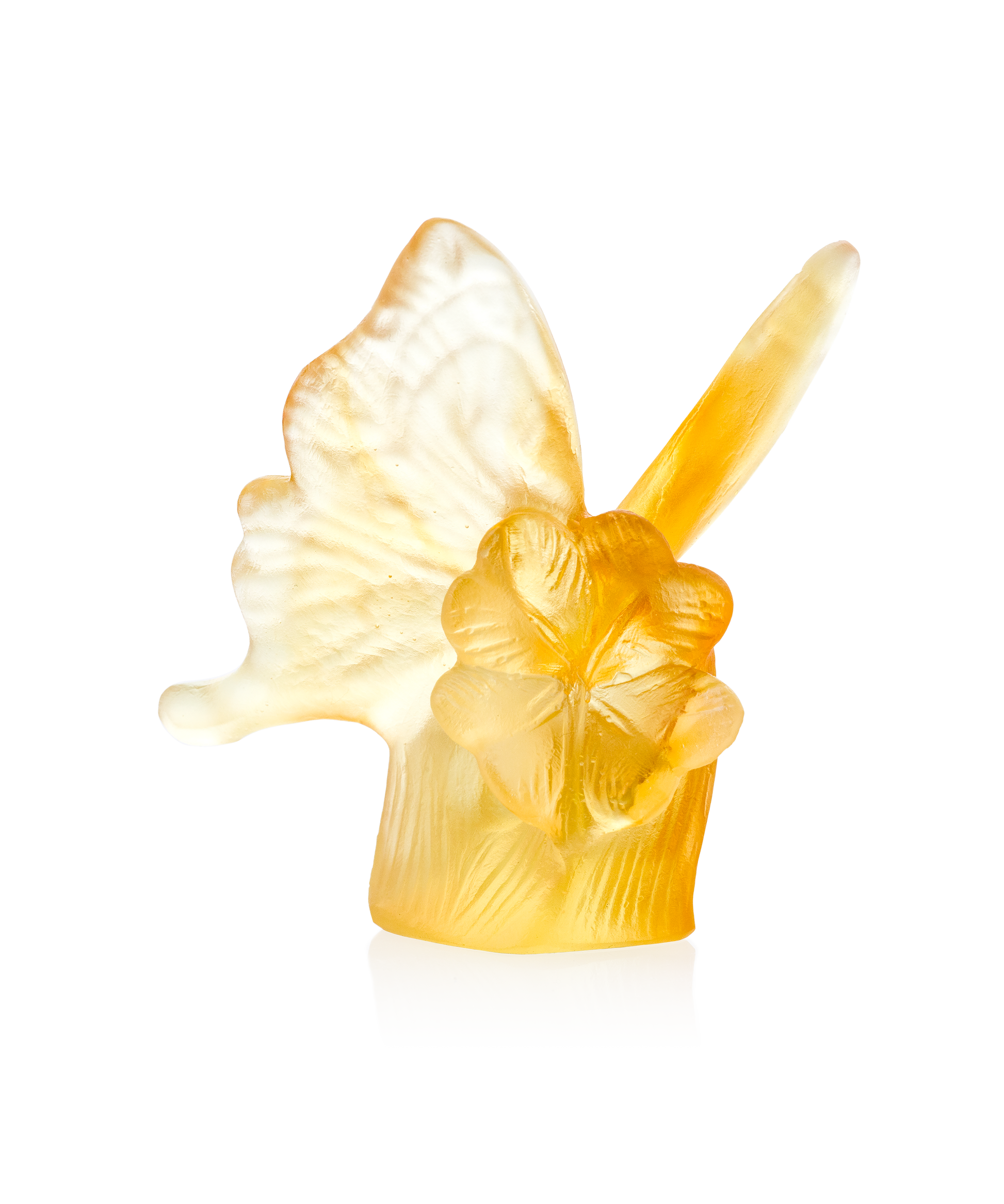 Papillon Ambre et jaune - Daum