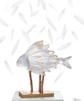 Punky Fish Blanc et or de Patrick Rougereau 25ex - Daum
