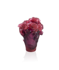 Rose Passion Vase petit modèle Rouge et violet - Daum