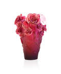 Rose Passion Vase Rouge, fleur blanche 375ex - Daum