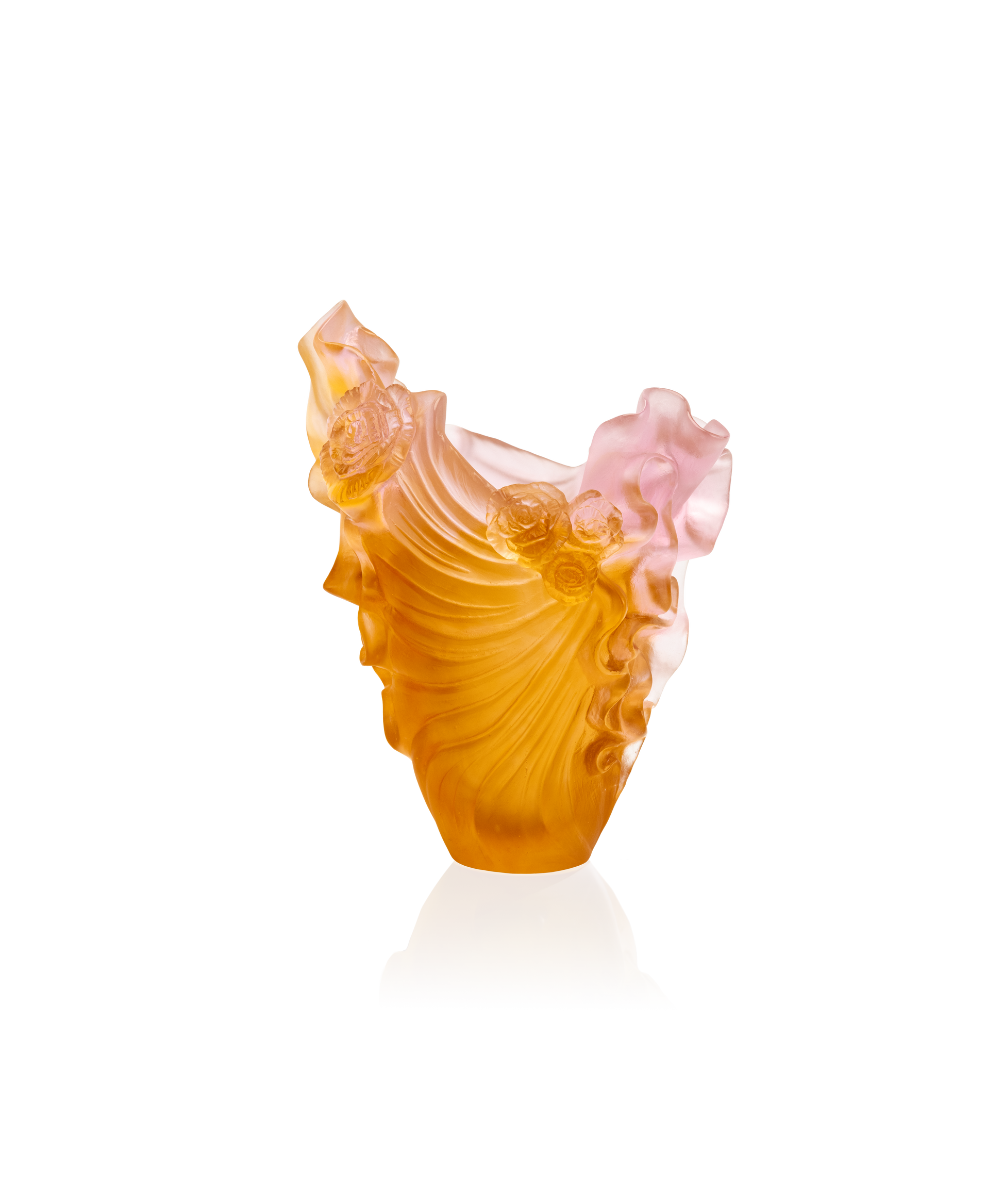 Rose Royale Vase moyen modèle 225ex - Daum