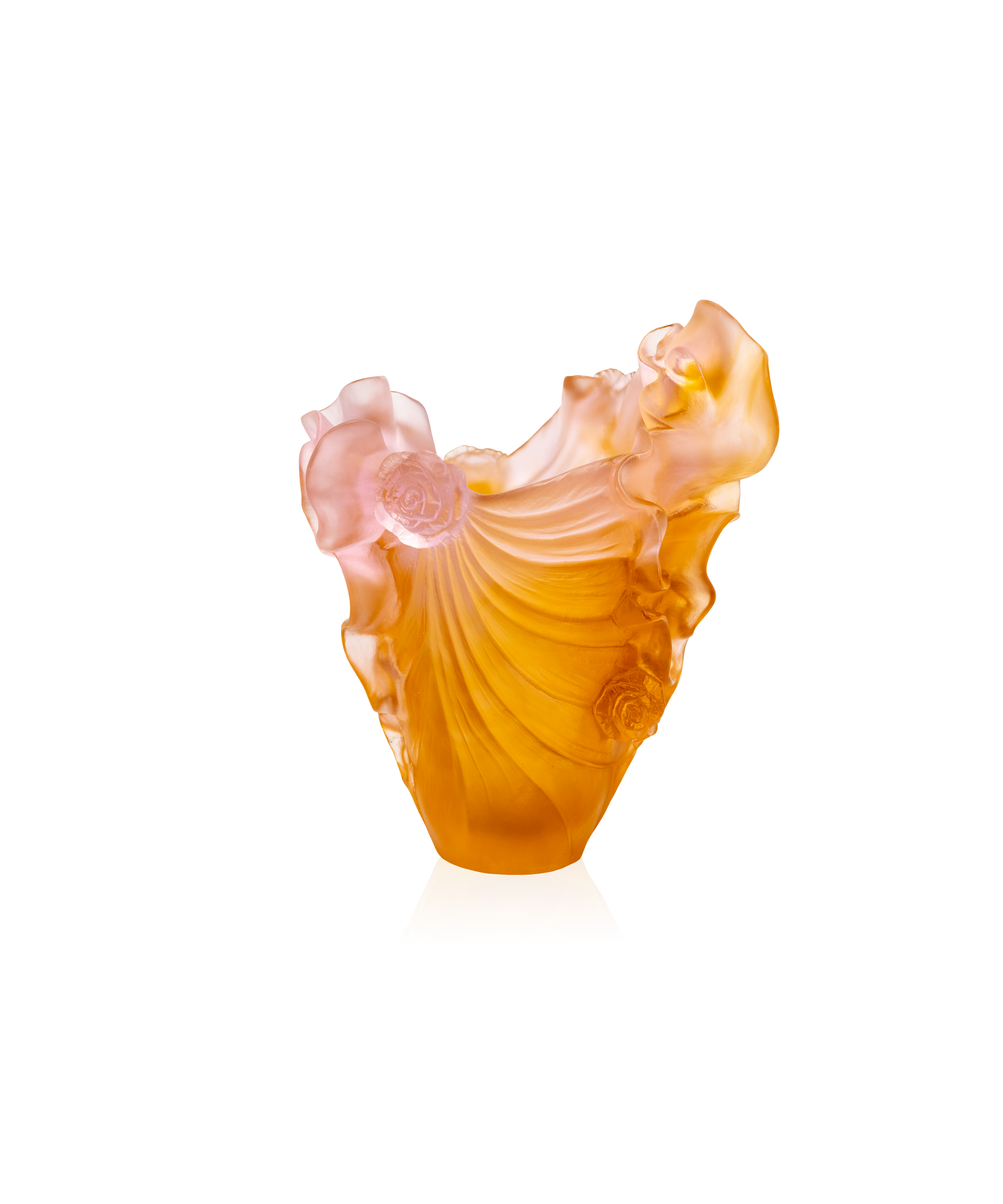 Rose Royale Vase moyen modèle 225ex - Daum