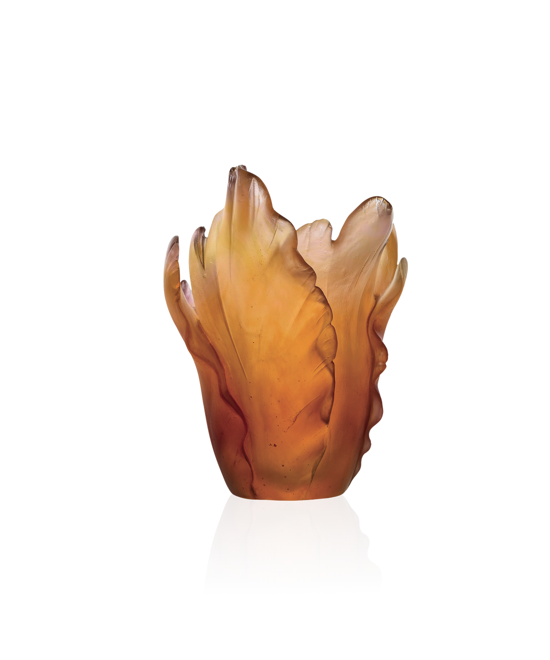 Tulipe Vase Ambre - Daum