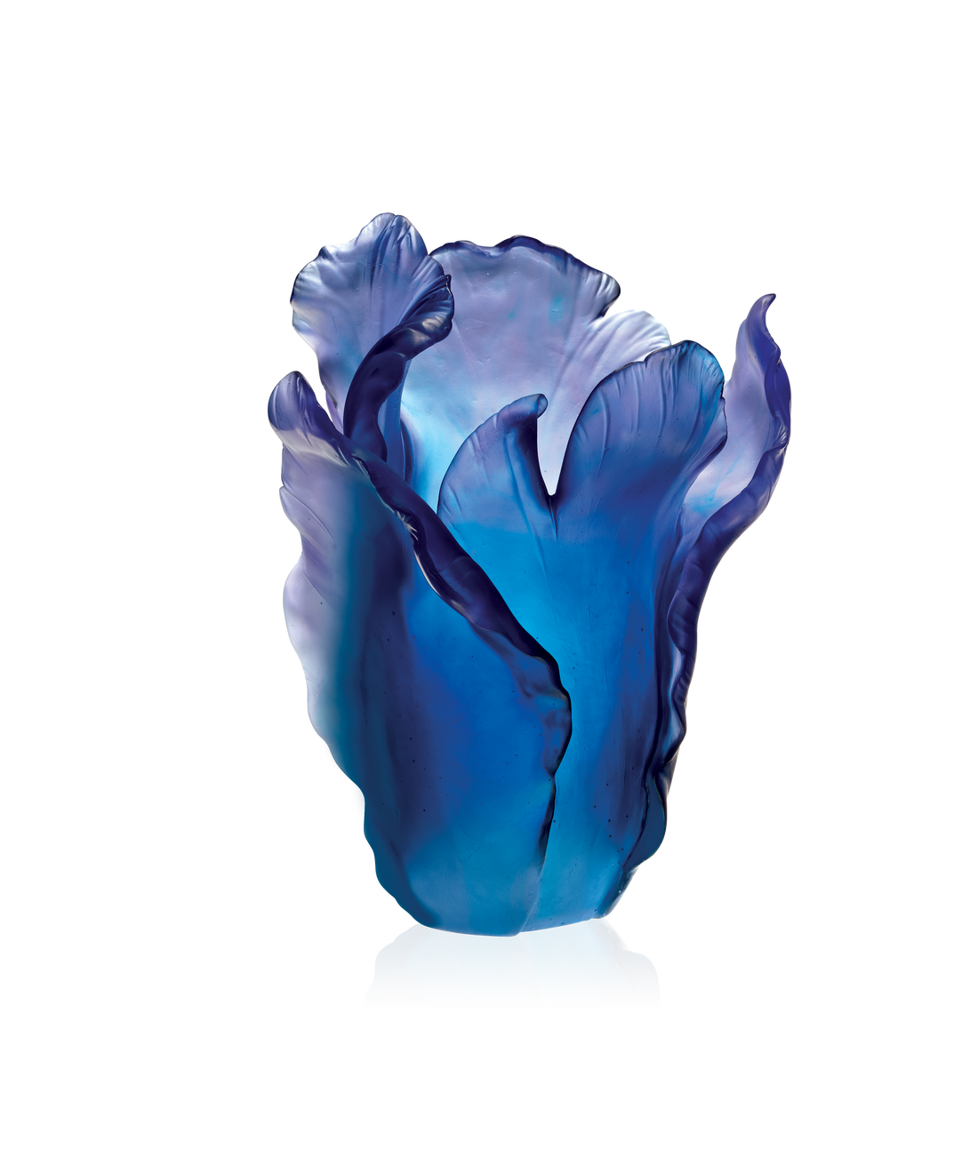 Tulipe Vase grand modèle Bleu - Daum
