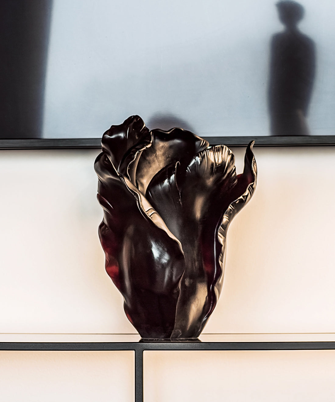 Tulipe Vase grand modèle Noir - Daum