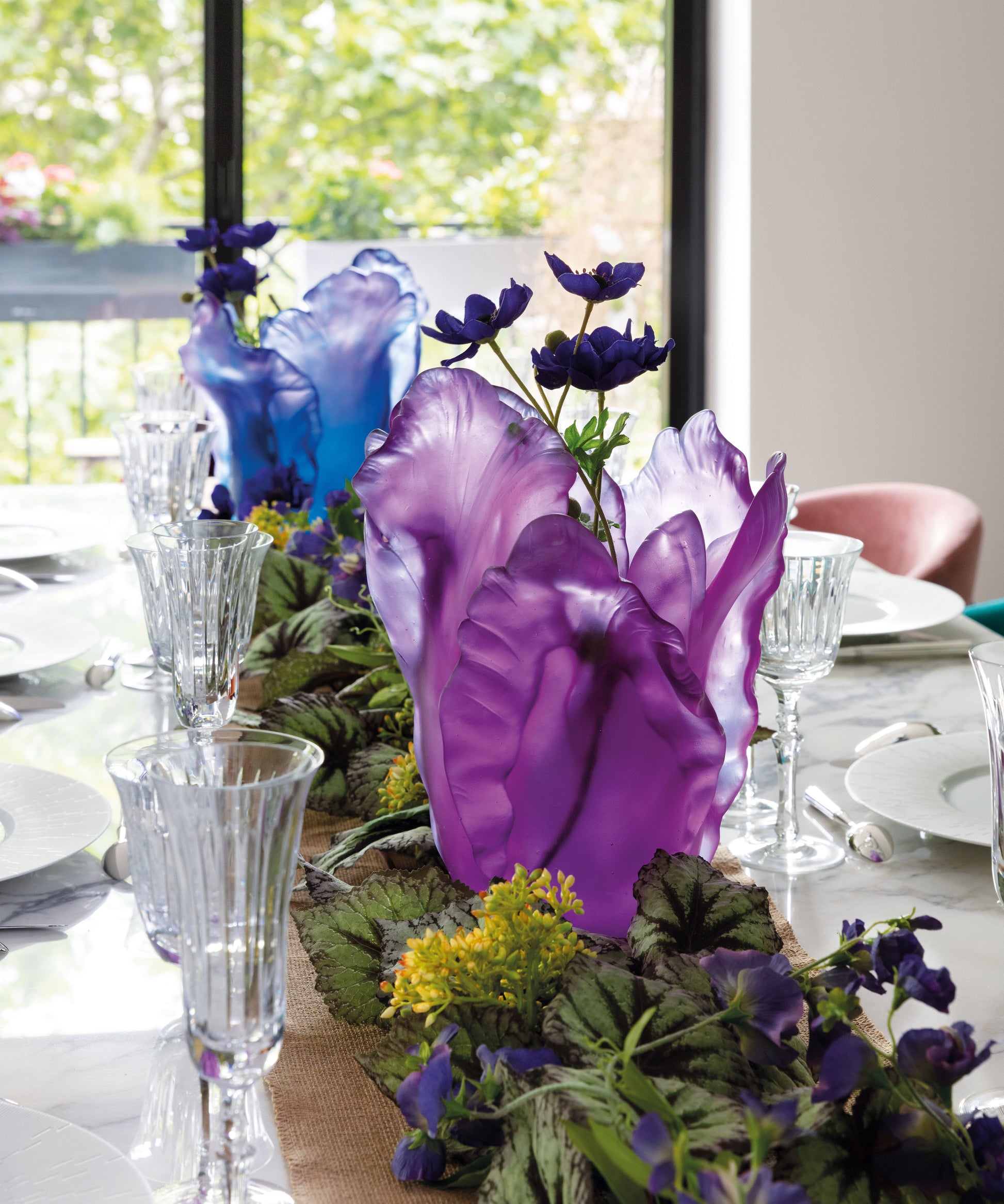 Tulipe Vase grand modèle Ultraviolet - Daum