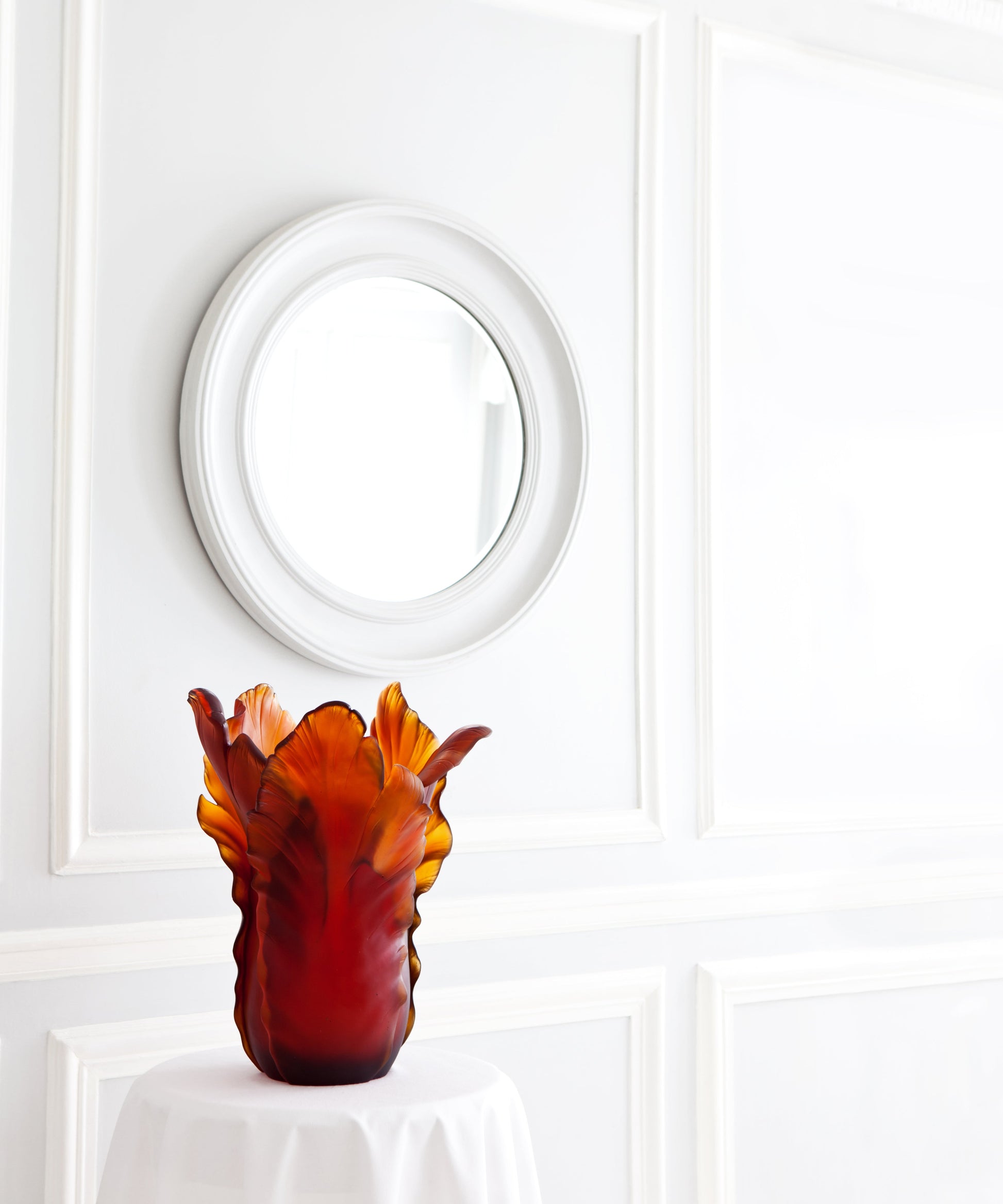 Tulipe Vase magnum Ambre foncé 50ex - Daum