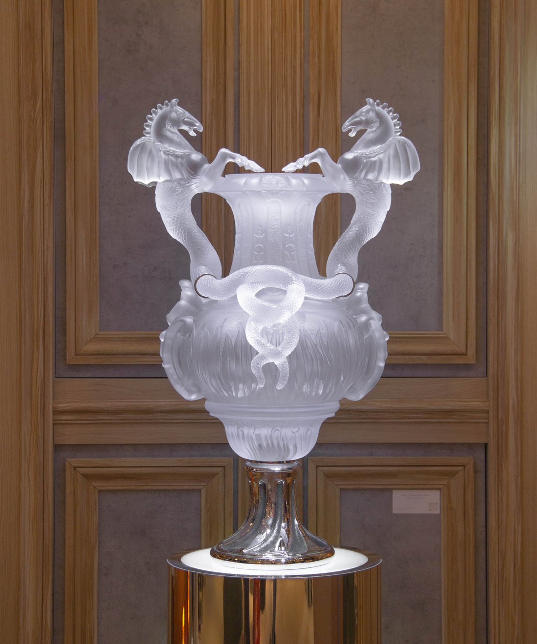 Vase chevaux ailés Blanc 8ex - Daum