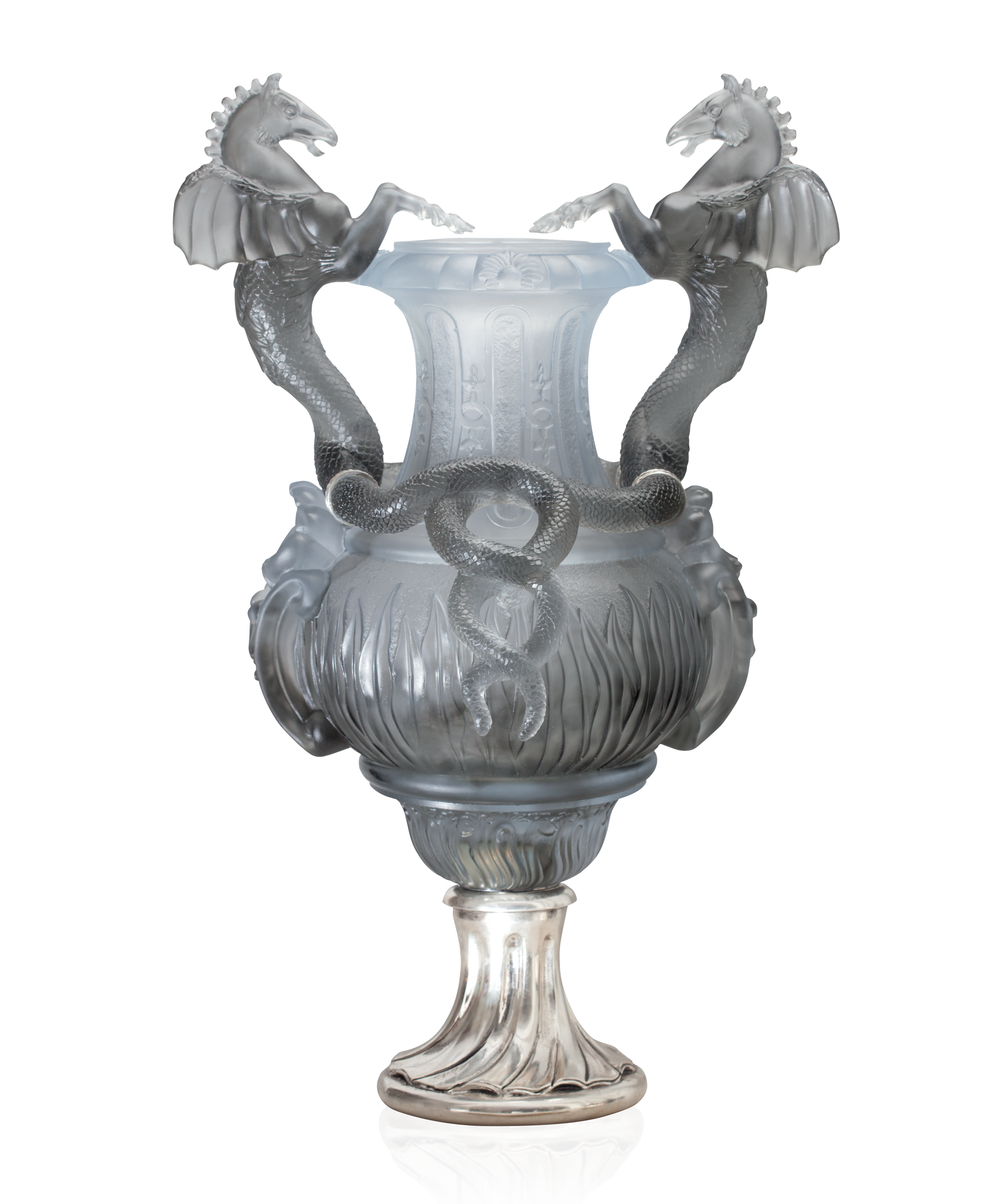 Vase chevaux ailés Gris 50ex - Daum