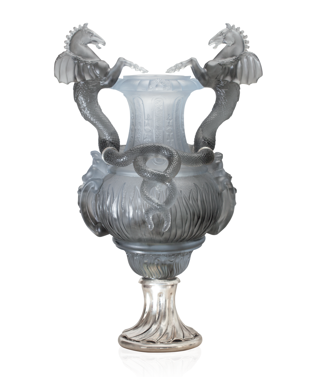 Vase chevaux ailés Gris 50ex - Daum