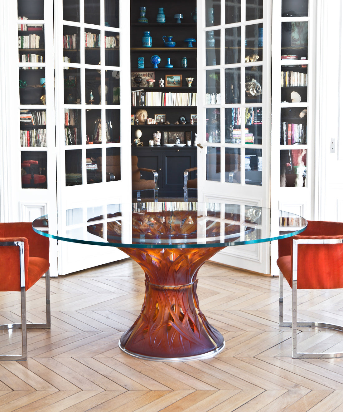 Végétale Table 6 éléments Ambre - Daum