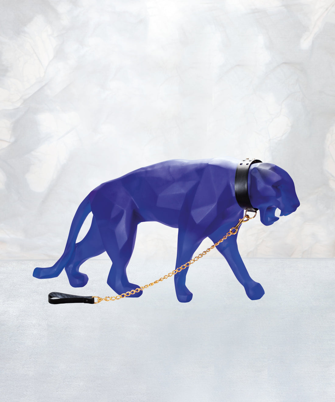 Wild Panther grand modèle Bleue de Richard Orlinski 8ex - Daum