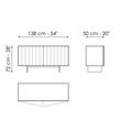 Dorian Sideboard by Bonaldo With Vertical Door Grooves