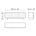 Dorian Sideboard by Bonaldo With Vertical Door Grooves