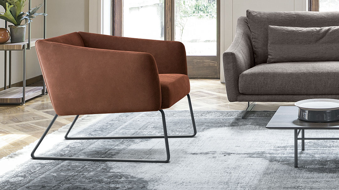 Bonaldo Nikos Low Hi Pouf Armchair with Down Cushions