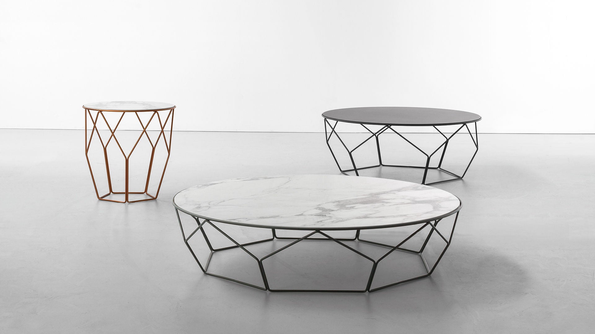 Arbor Design Coffee Table with Curved Steel Base by Bonaldo