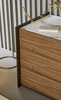 Bonaldo Aureo Nightstand with Ceramic Top and Metal Handle