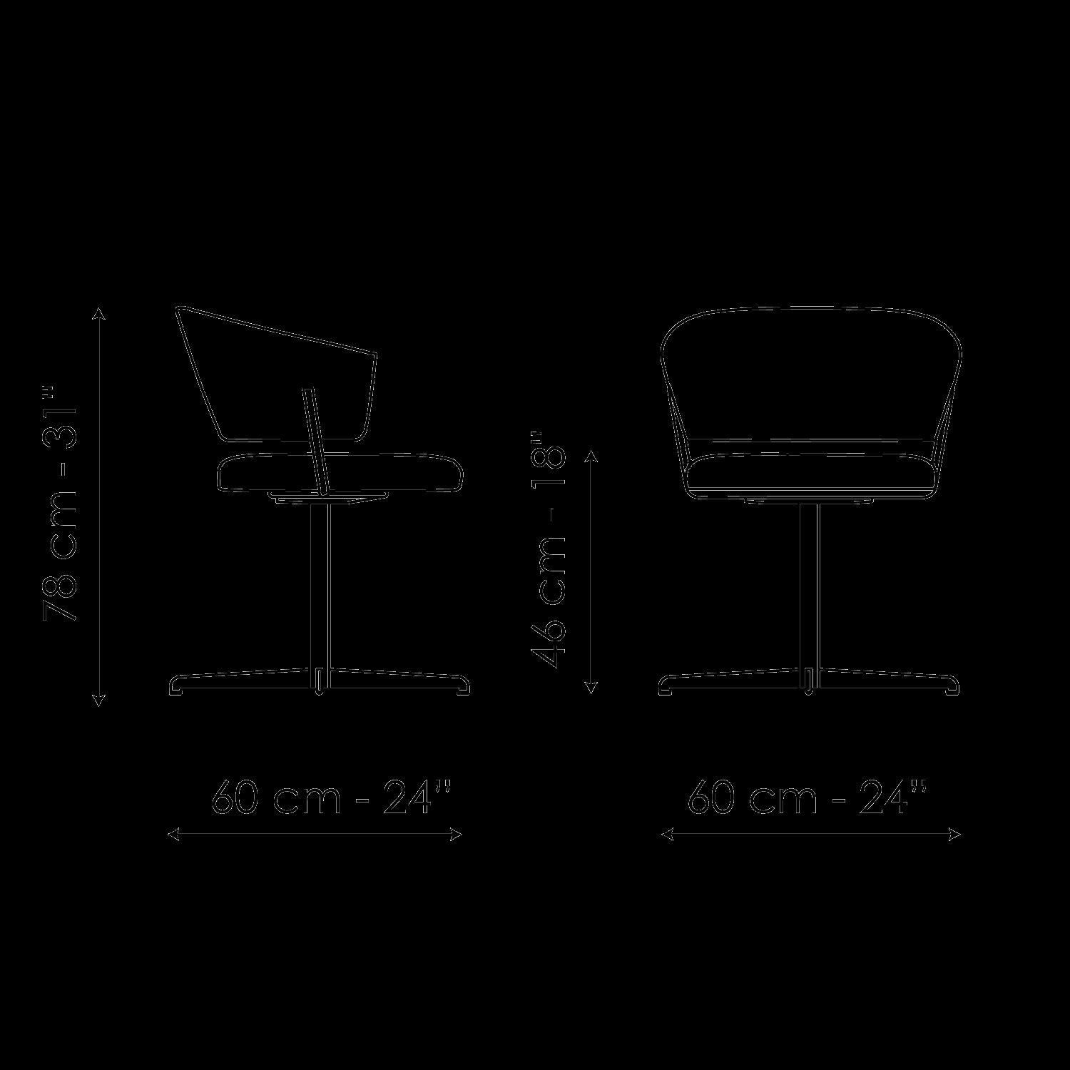 Bahia Office Office Chair by Bonaldo in Fabric or Leather