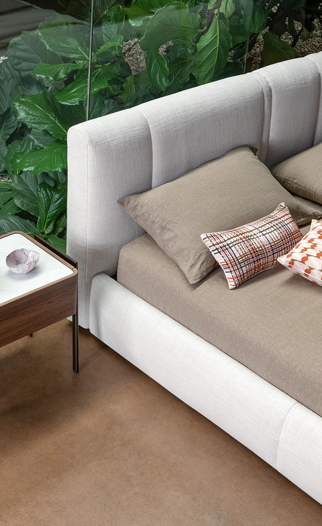 Modern bed frame with storage Rigoletto bed by Bonaldo