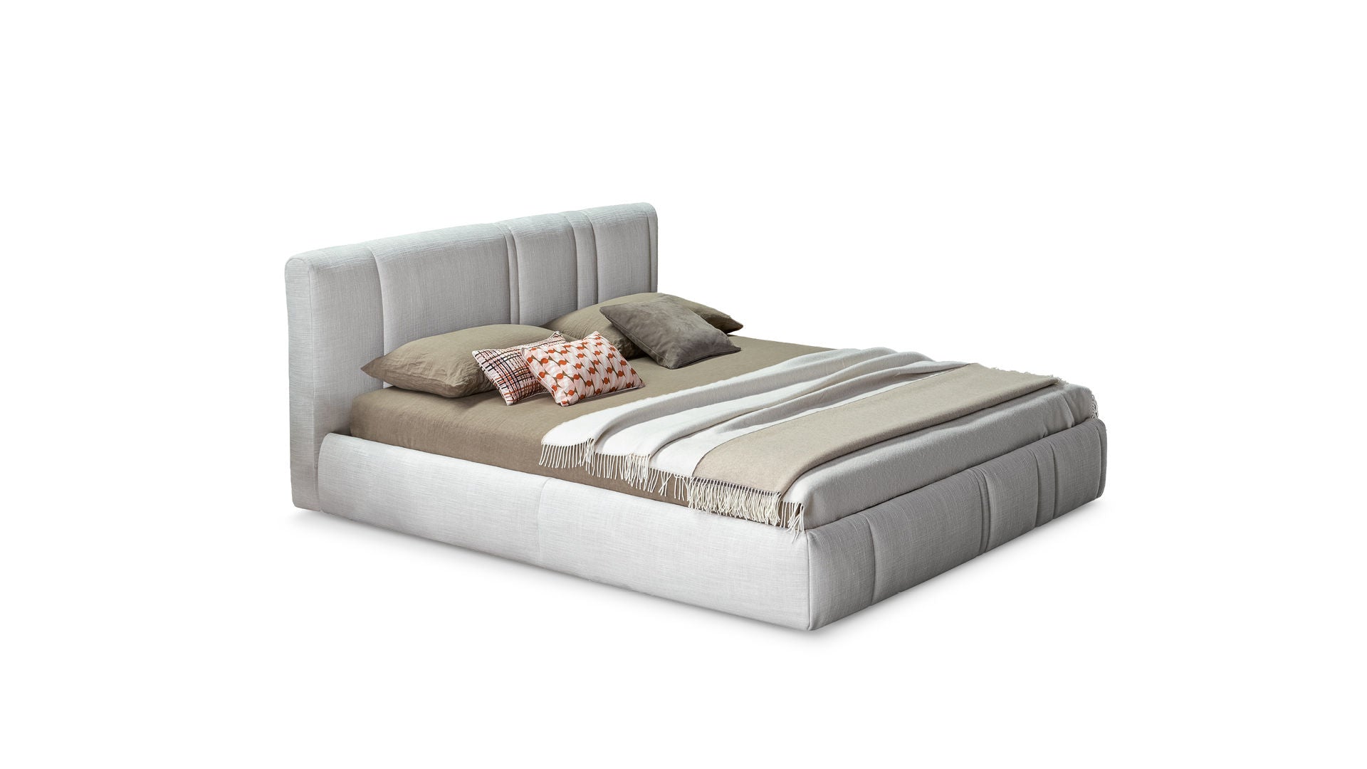 Modern bed frame with storage Rigoletto bed by Bonaldo