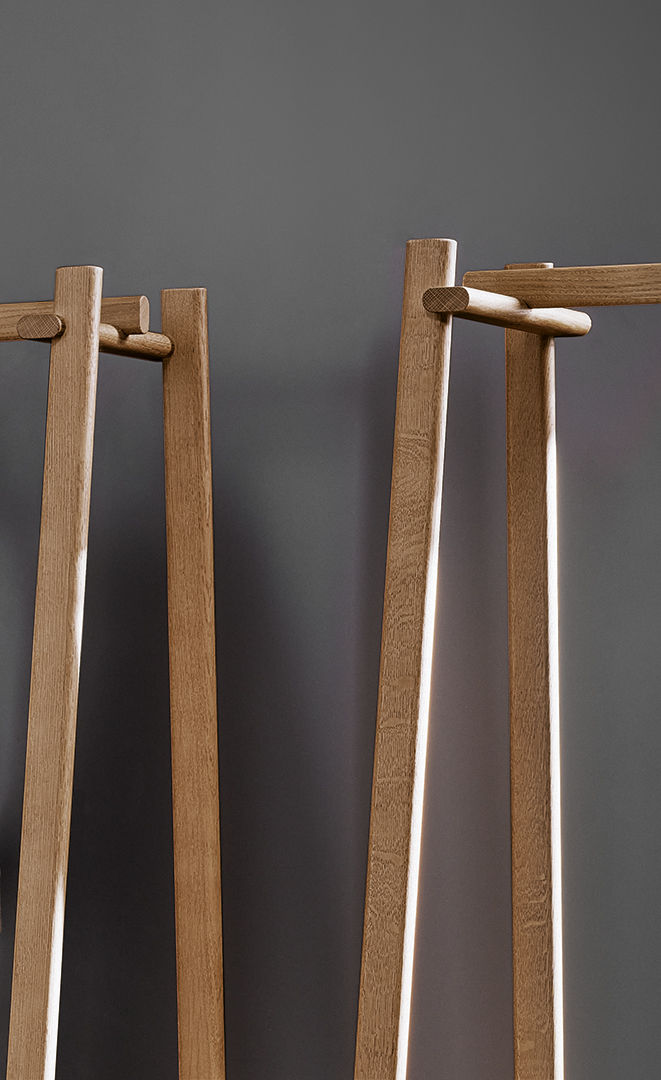 Isola American Walnut Clothes Hanger by Bonaldo