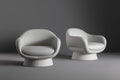 Boolean armchair with covered base