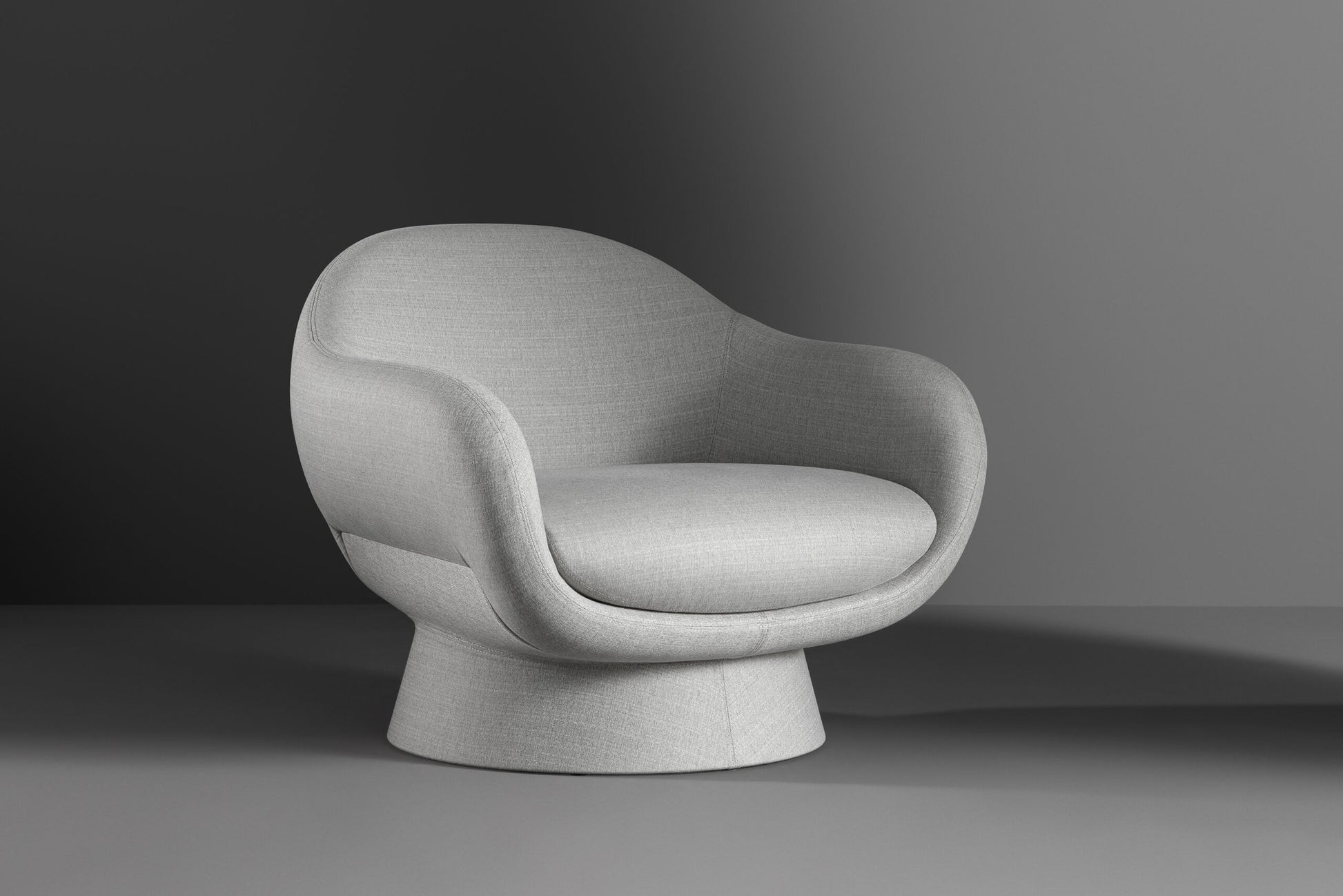 Boolean armchair with covered base