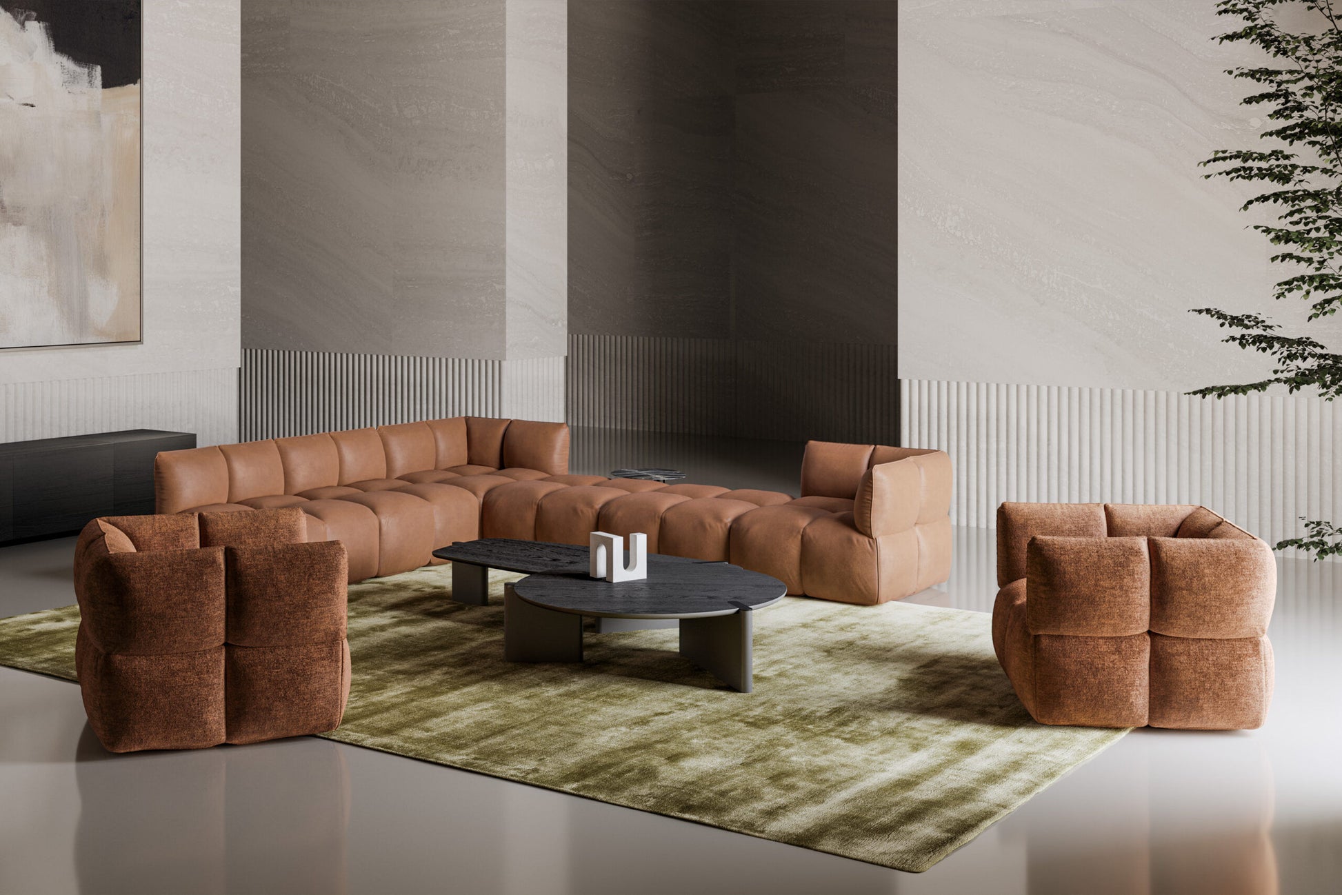 Modular design sofa Brik | Bonaldo
