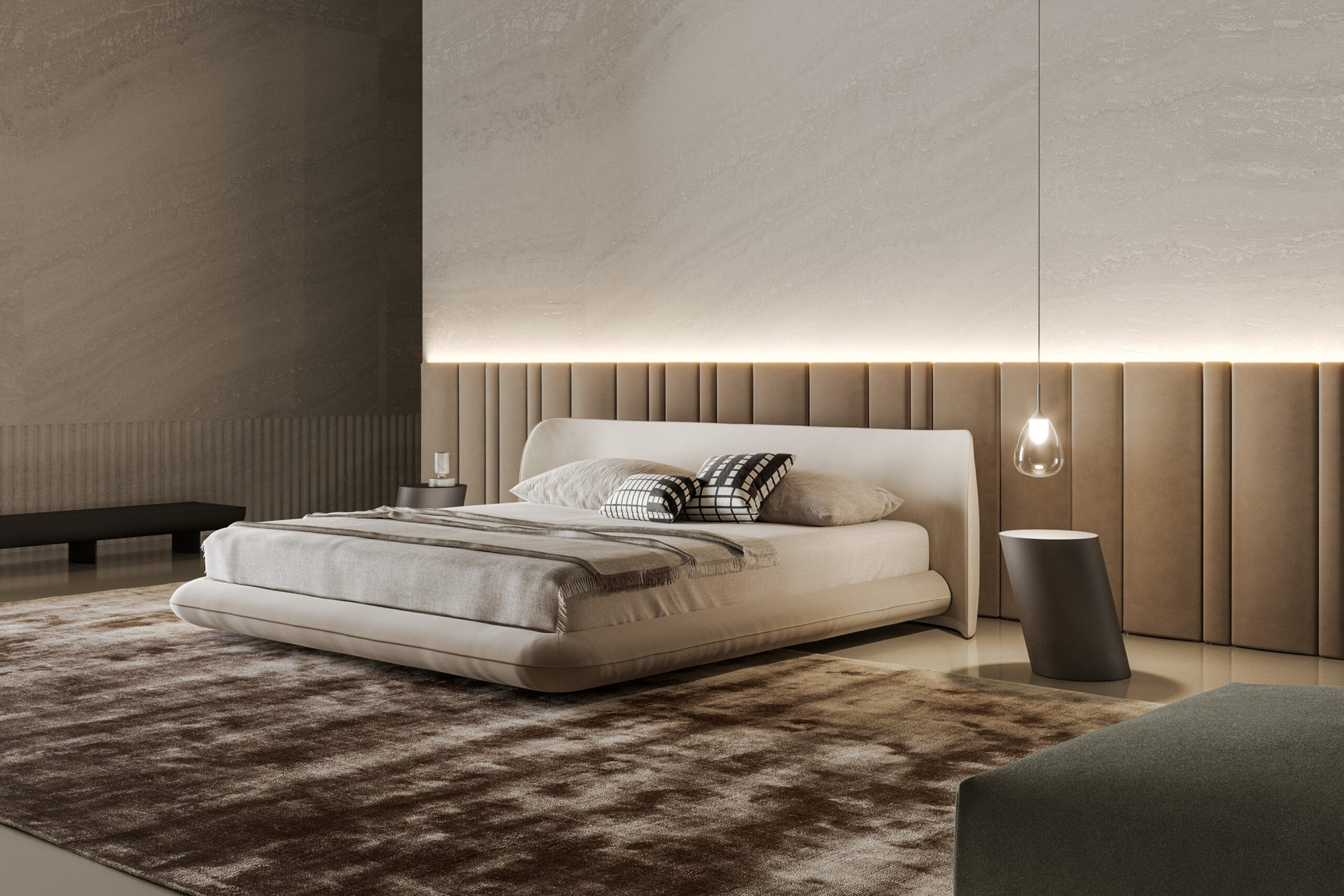 Modern Design Double Bed Nubo by Bonaldo