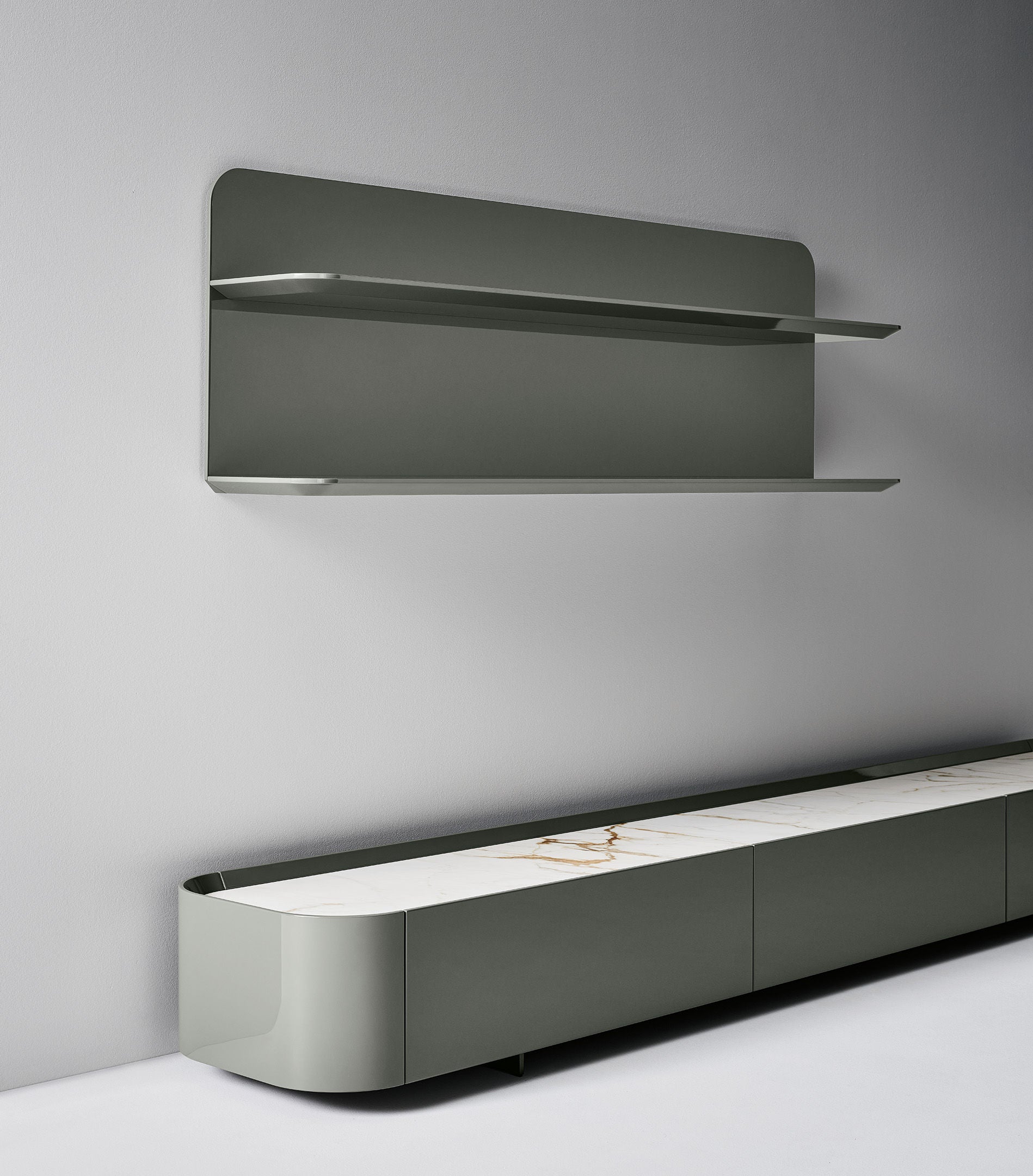 Arragan TV stand and Arragan shelf
