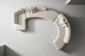 Grant - Curved modular sofa center room | Bonaldo