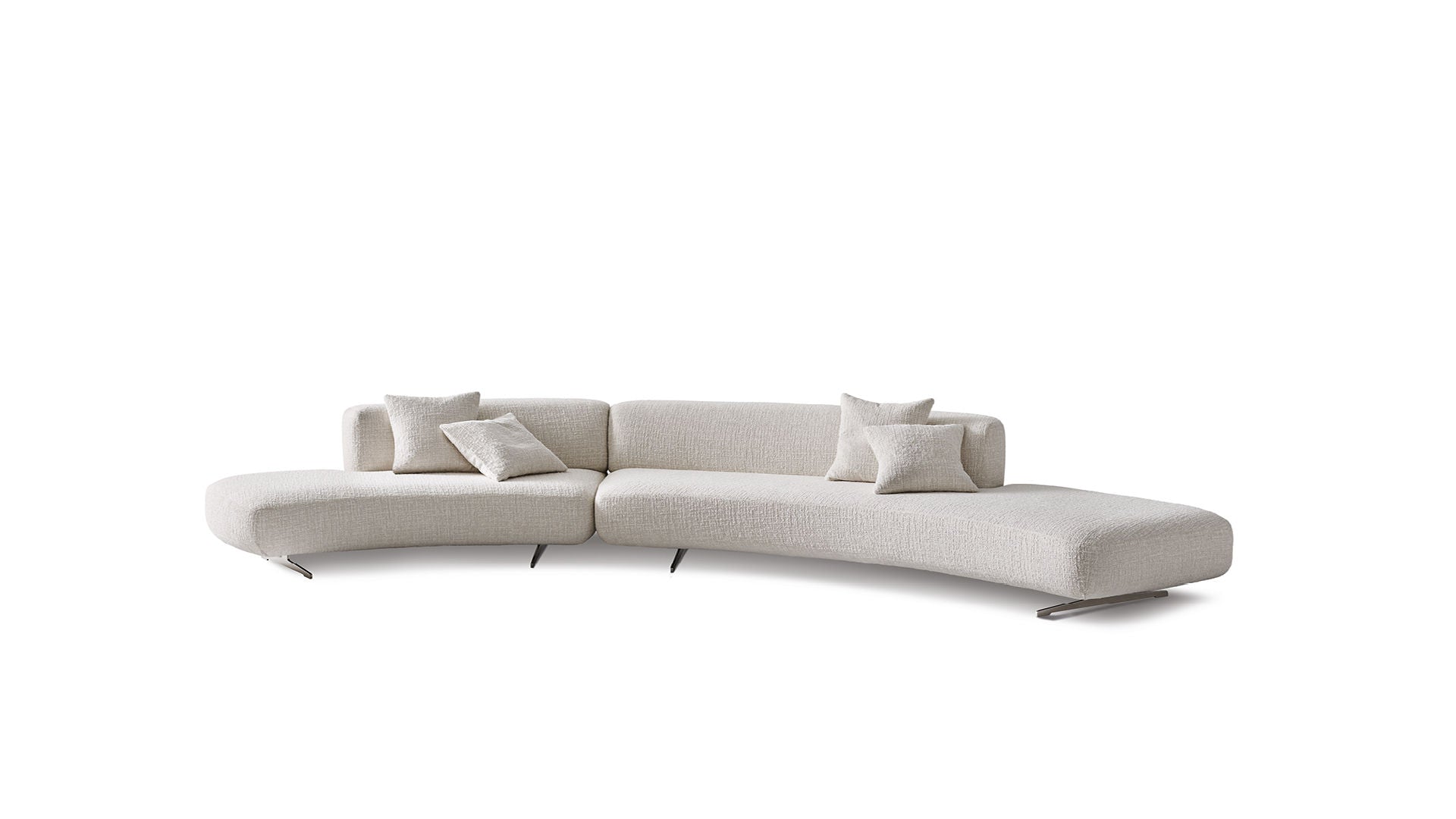 Grant - Curved modular sofa center room | Bonaldo