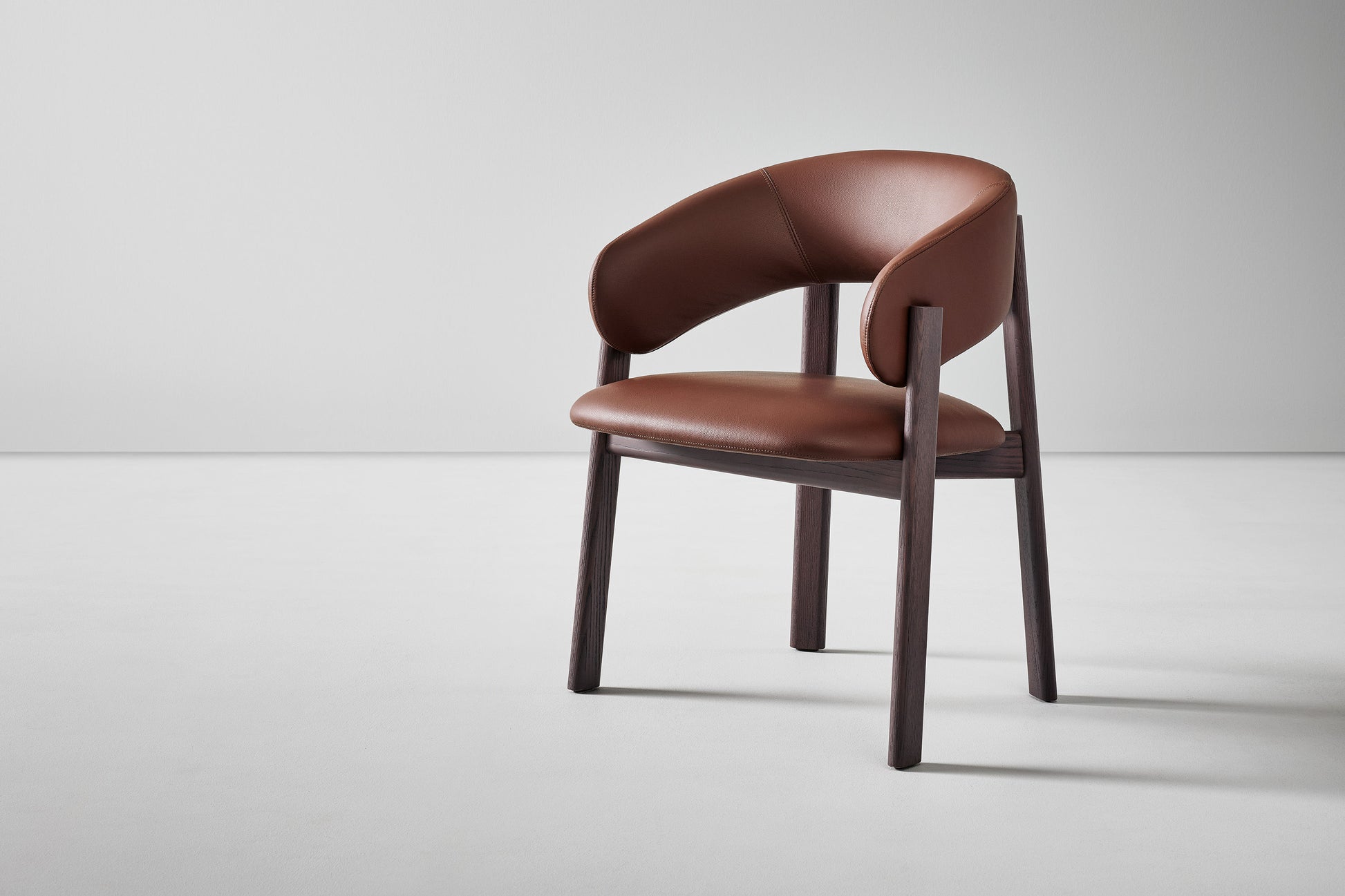 Alpha - Upholstered chair enveloping backrest | Bonaldo