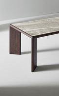 Oshi - Solid wood table with ceramic top | Bonaldo