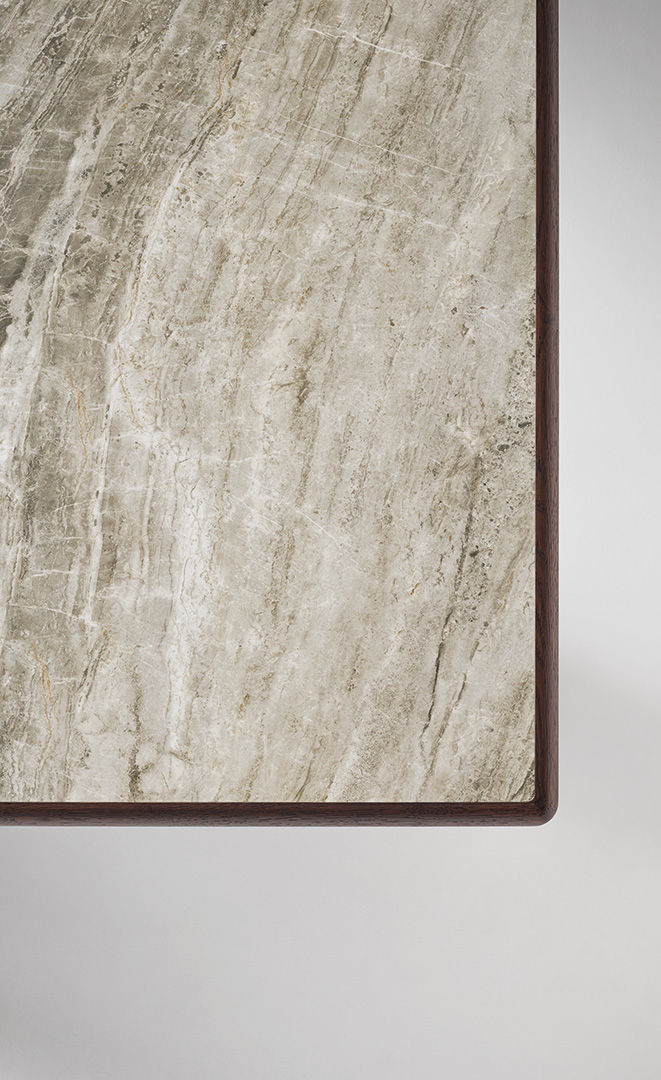 Oshi - Solid wood table with ceramic top | Bonaldo