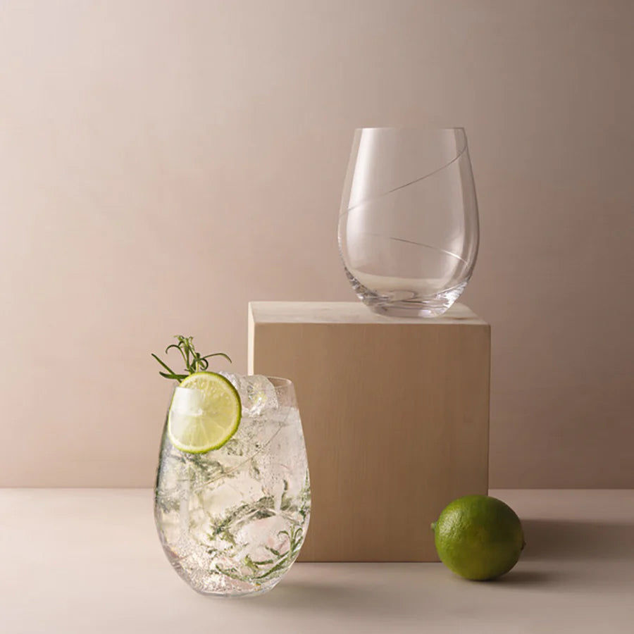 Line Stemless Wine/Tumbler Set 2