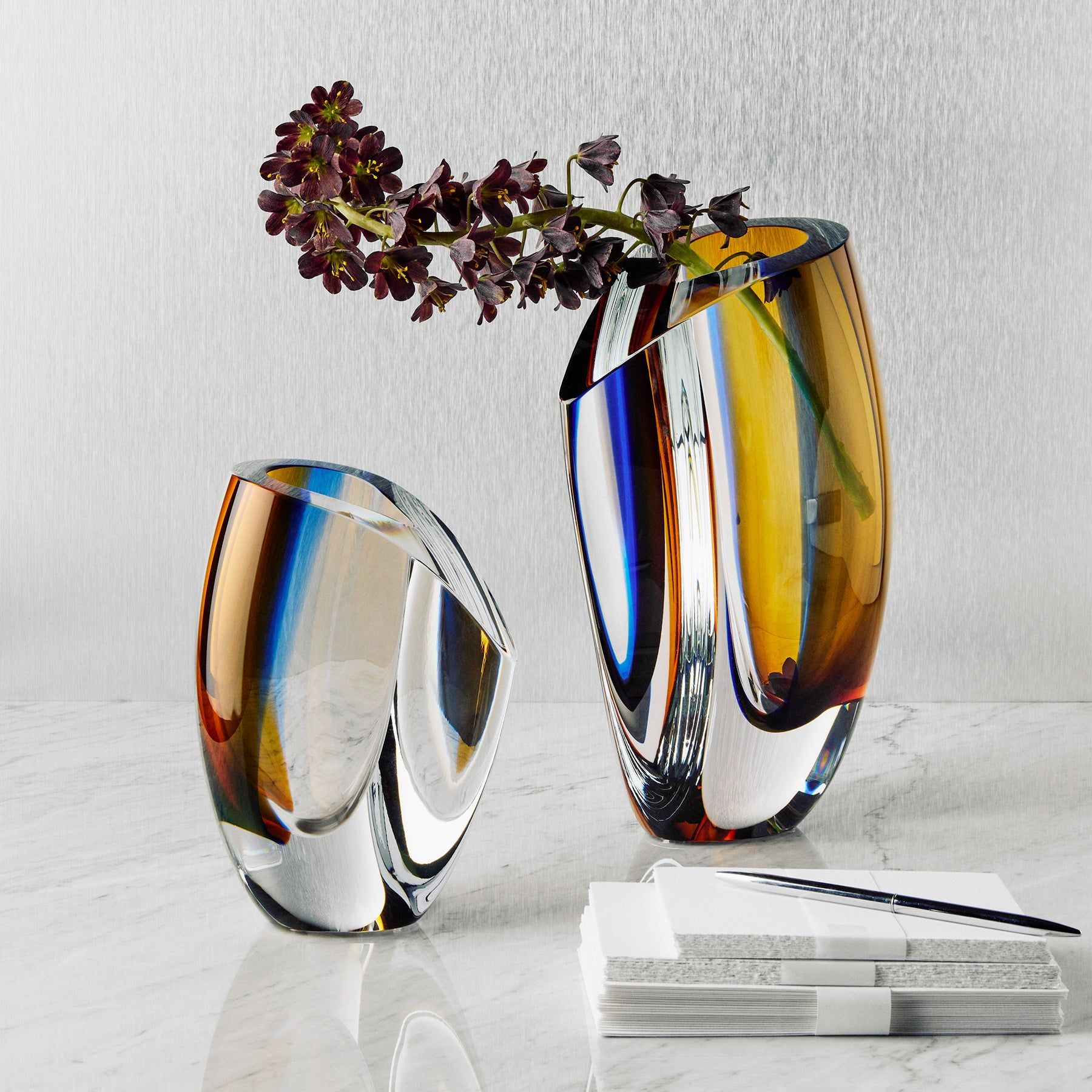 Mirage Blue/Amber Vase XL