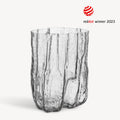 Crackle Vase Clear Tall