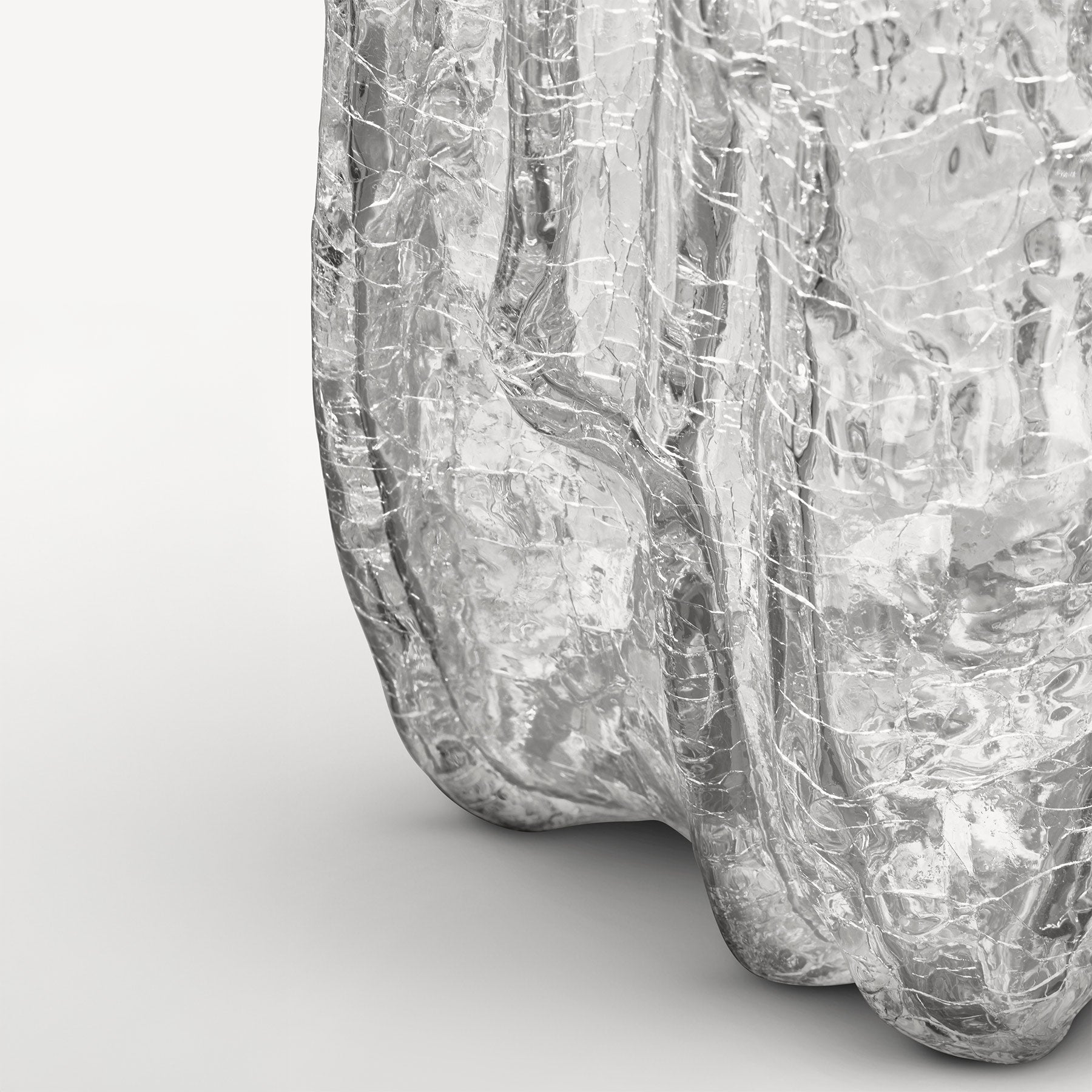 Crackle Vase Clear Tall