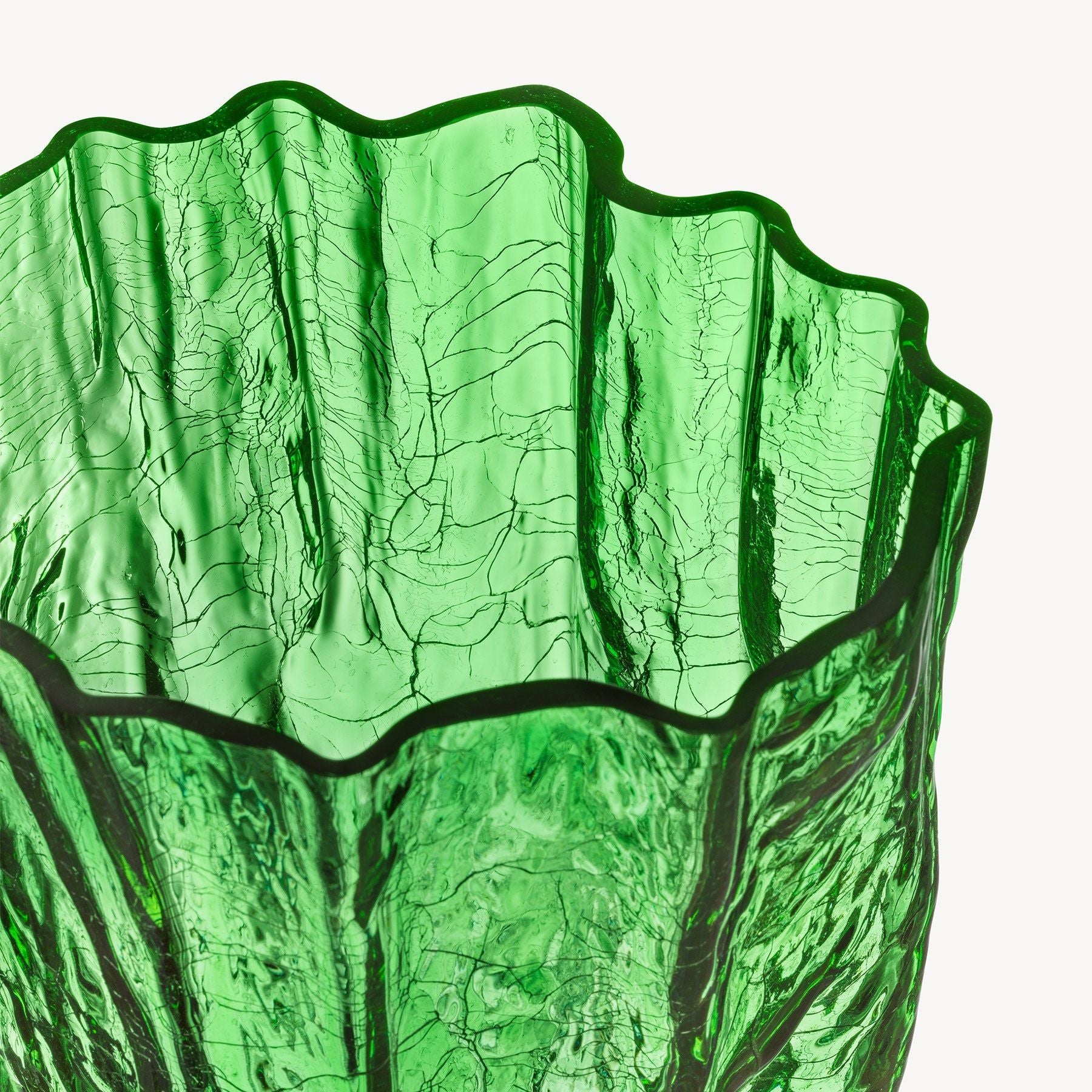 Crackle Vase Green Tall