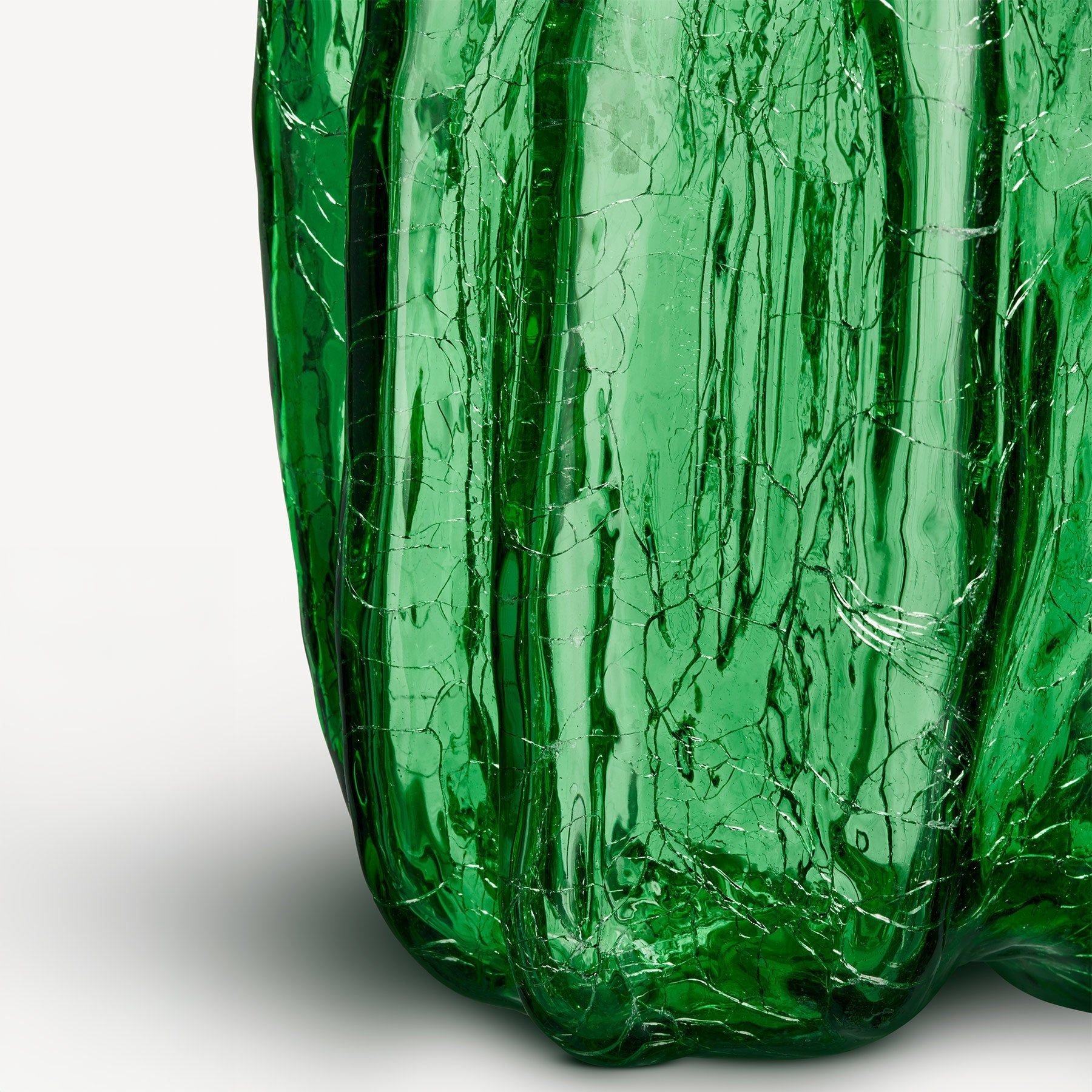 Crackle Vase Green Tall