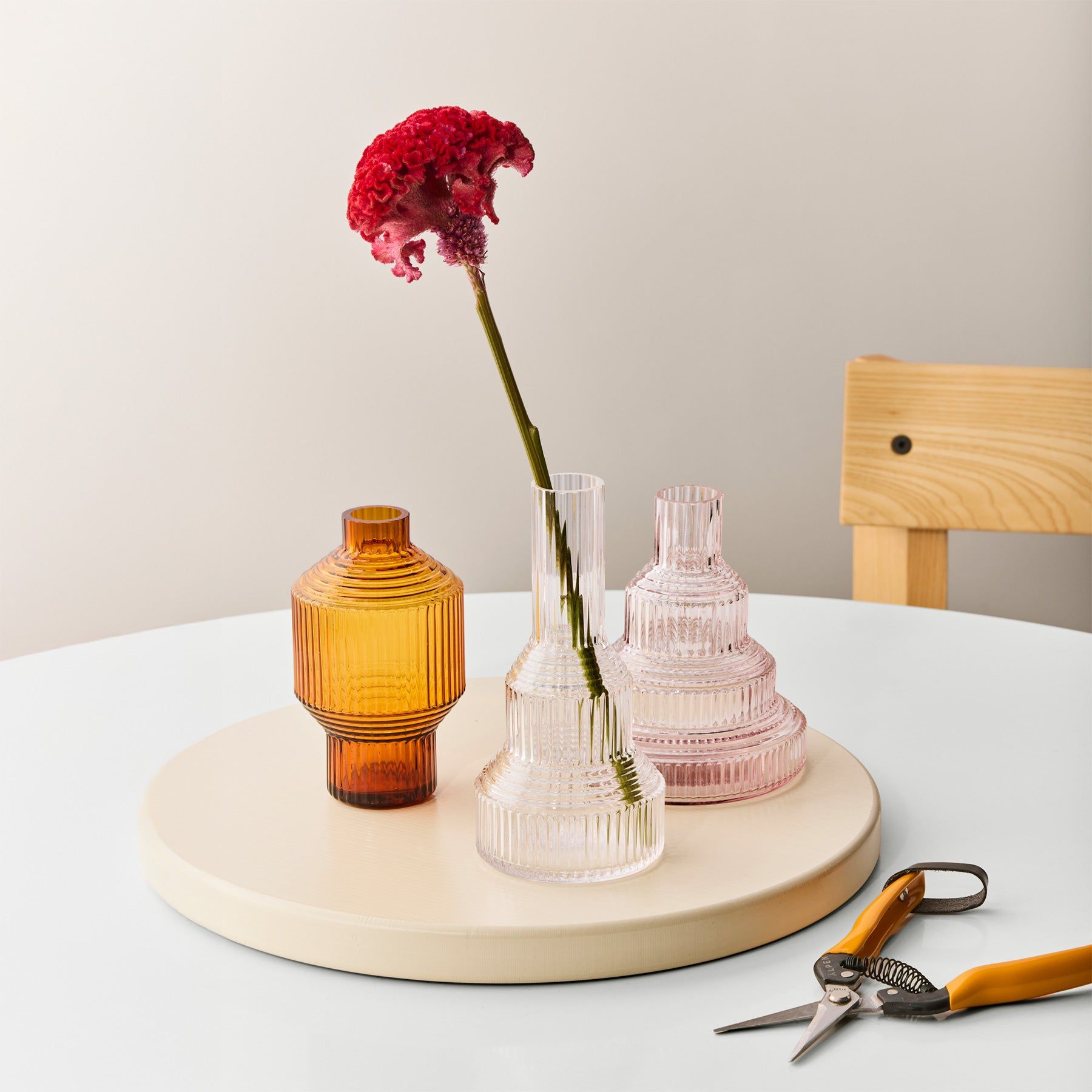 Pavilion Vase Dark Amber Small