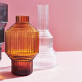 Pavilion Vase Dark Amber Small
