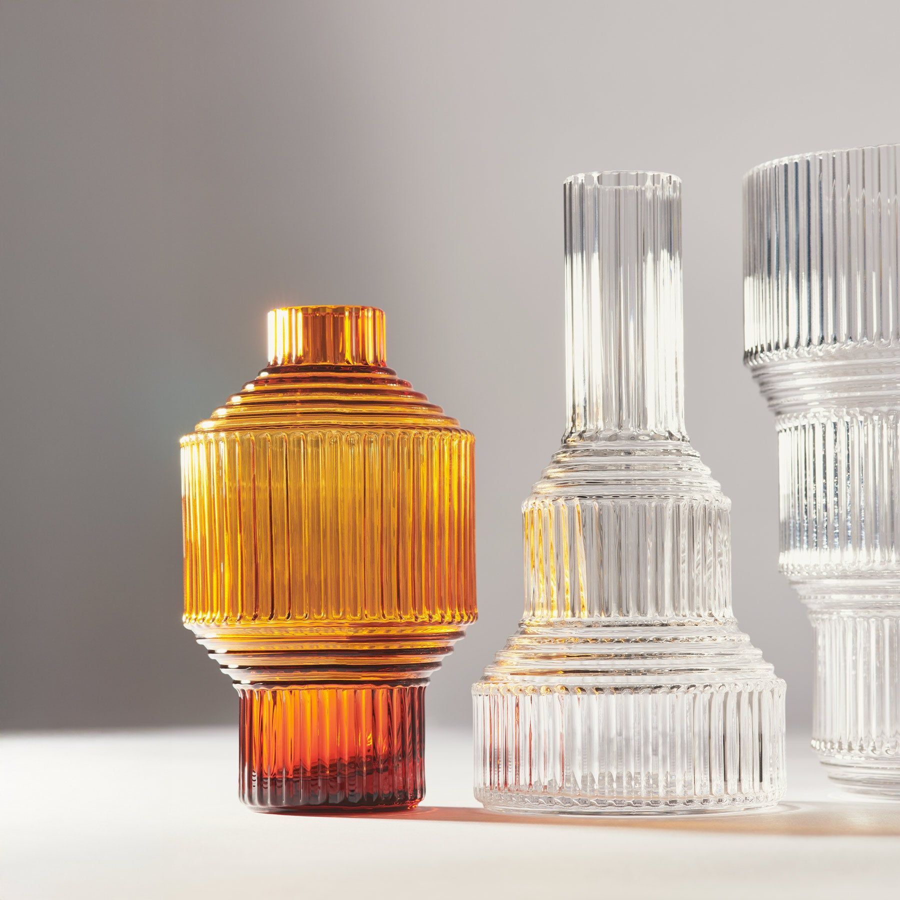 Pavilion Vase Dark Amber Small