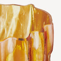 Crackle Vase Tall Amber/Flamingo