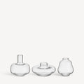 Kappa Vases Clear Mini Set of 3