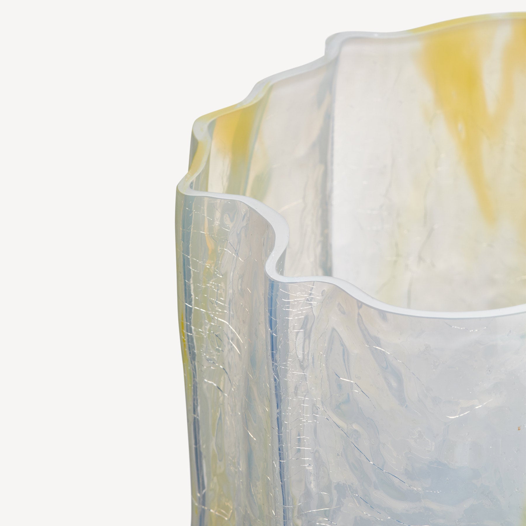 Crackle Vase Lemon Sorbet Tall